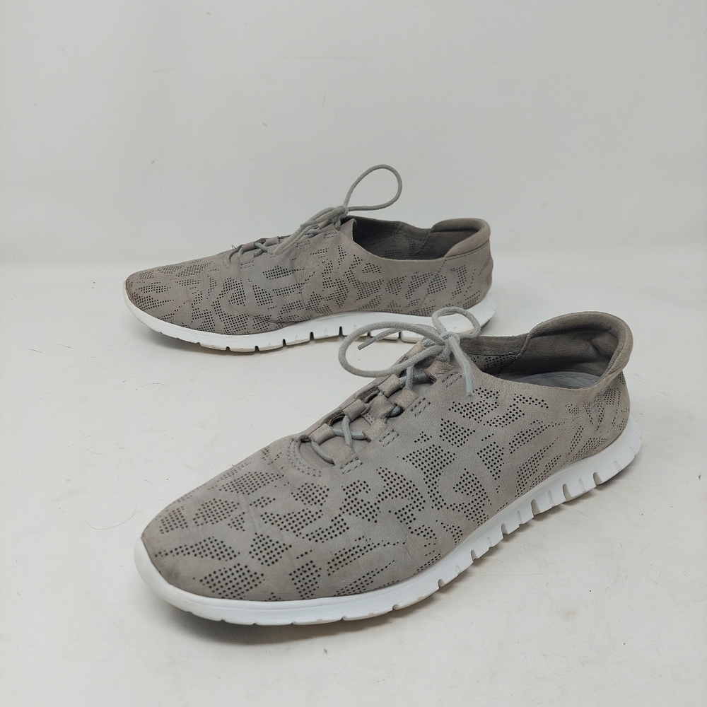 Cole Haan Zerogrand Grey Perforated Low Top Sneakers Running Athletic Size 9.5B